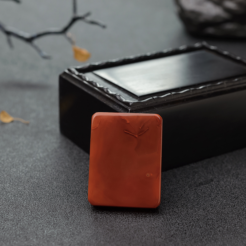 柿子红南红吊坠-红掌柜