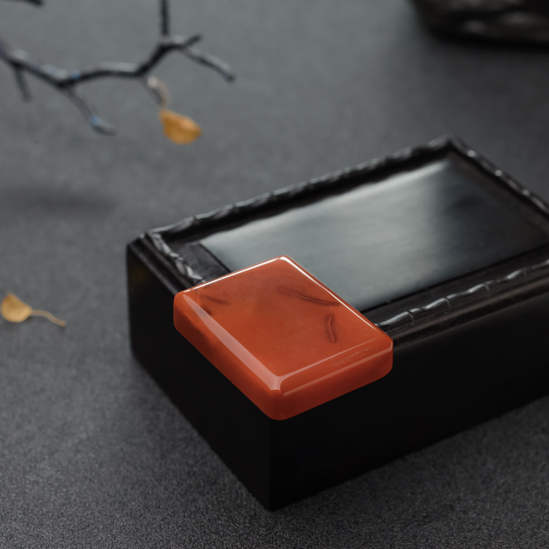 天然南红无事牌吊坠-红掌柜