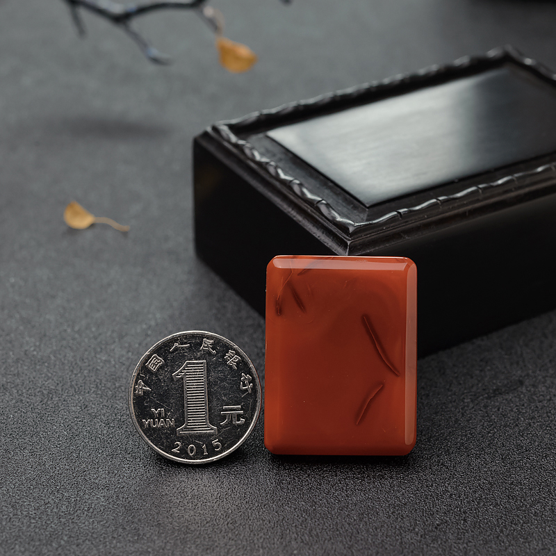 川料南红无事牌-红掌柜