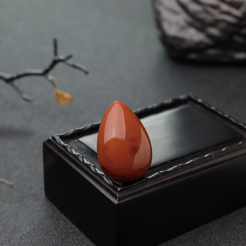 柿子红南红吊坠-红掌柜