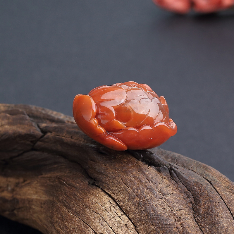 四川柿子红南红吊坠 - 红掌柜