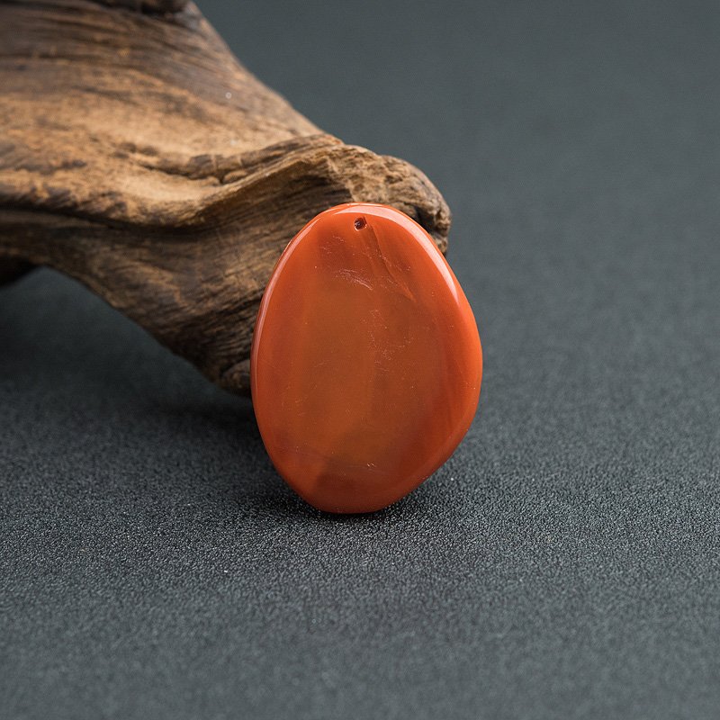 川料天然南红牡丹花吊坠-红掌柜