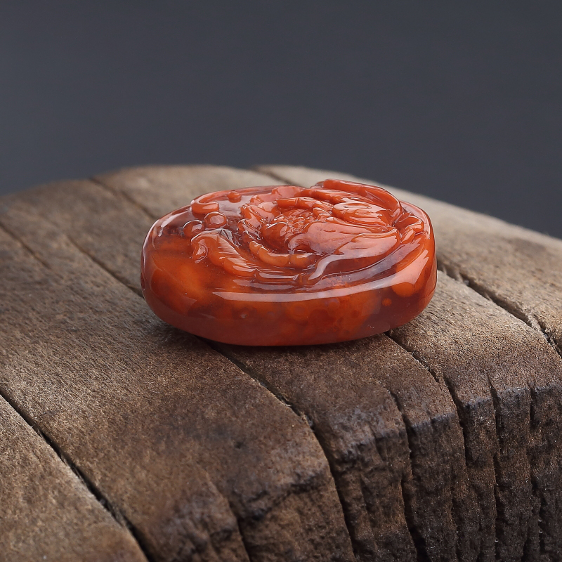 天然南红牡丹花吊坠-红掌柜