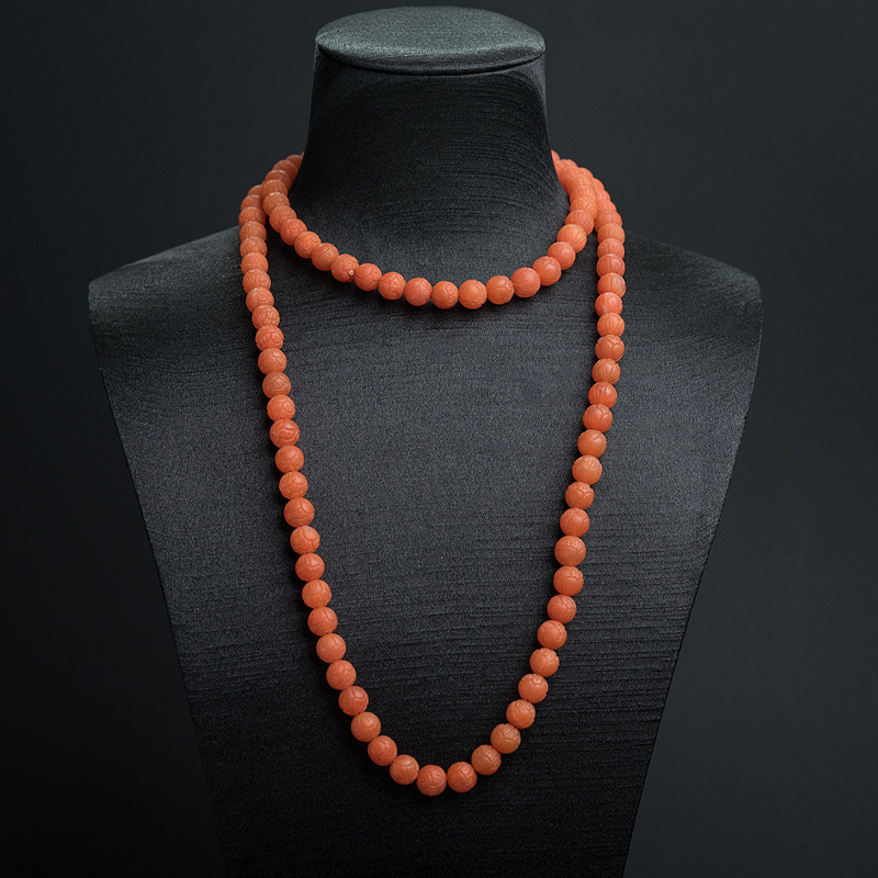 8mm柿子红南红莲花珠108佛珠-红掌柜