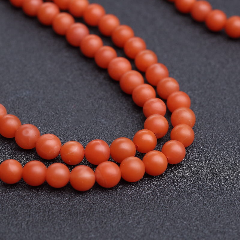 6mm柿子红南红108佛珠-红掌柜