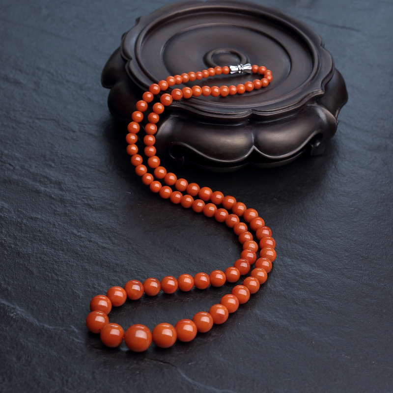 柿子红南红塔链-红掌柜