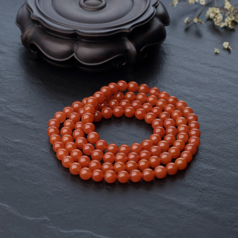 南红108佛珠-红掌柜