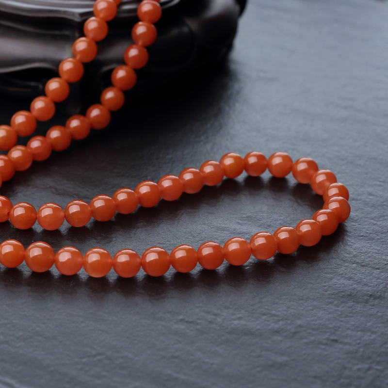 樱桃红南红佛珠-红掌柜