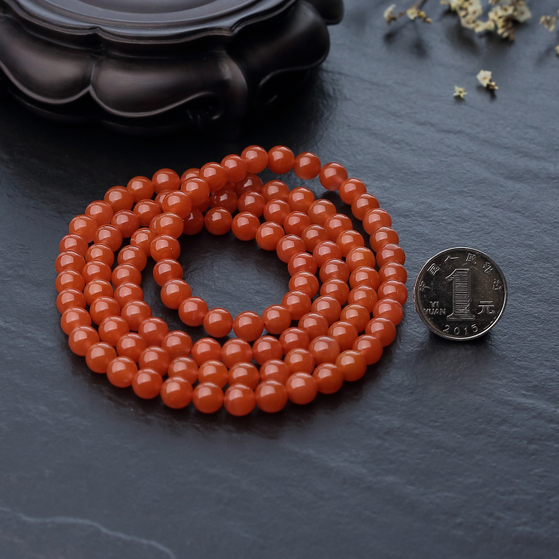 南红108佛珠-红掌柜