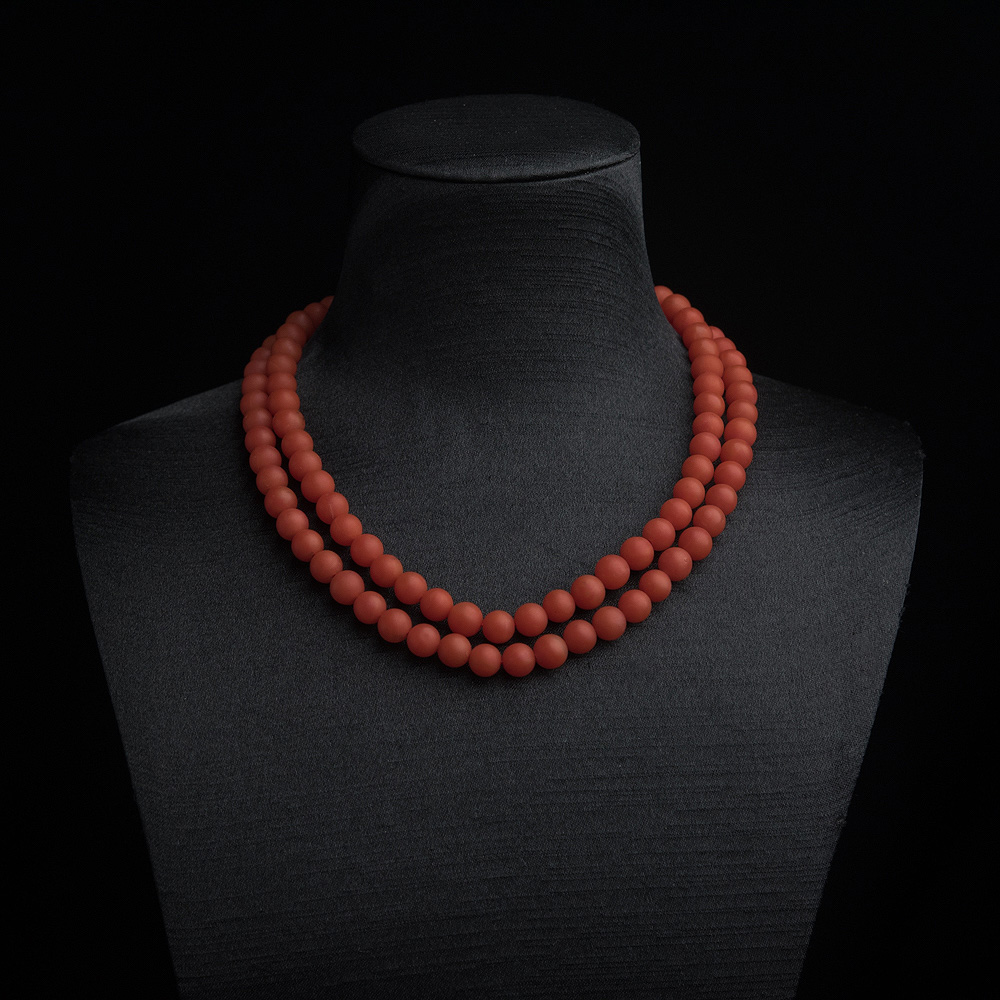 7mm柿子红南红108佛珠-红掌柜