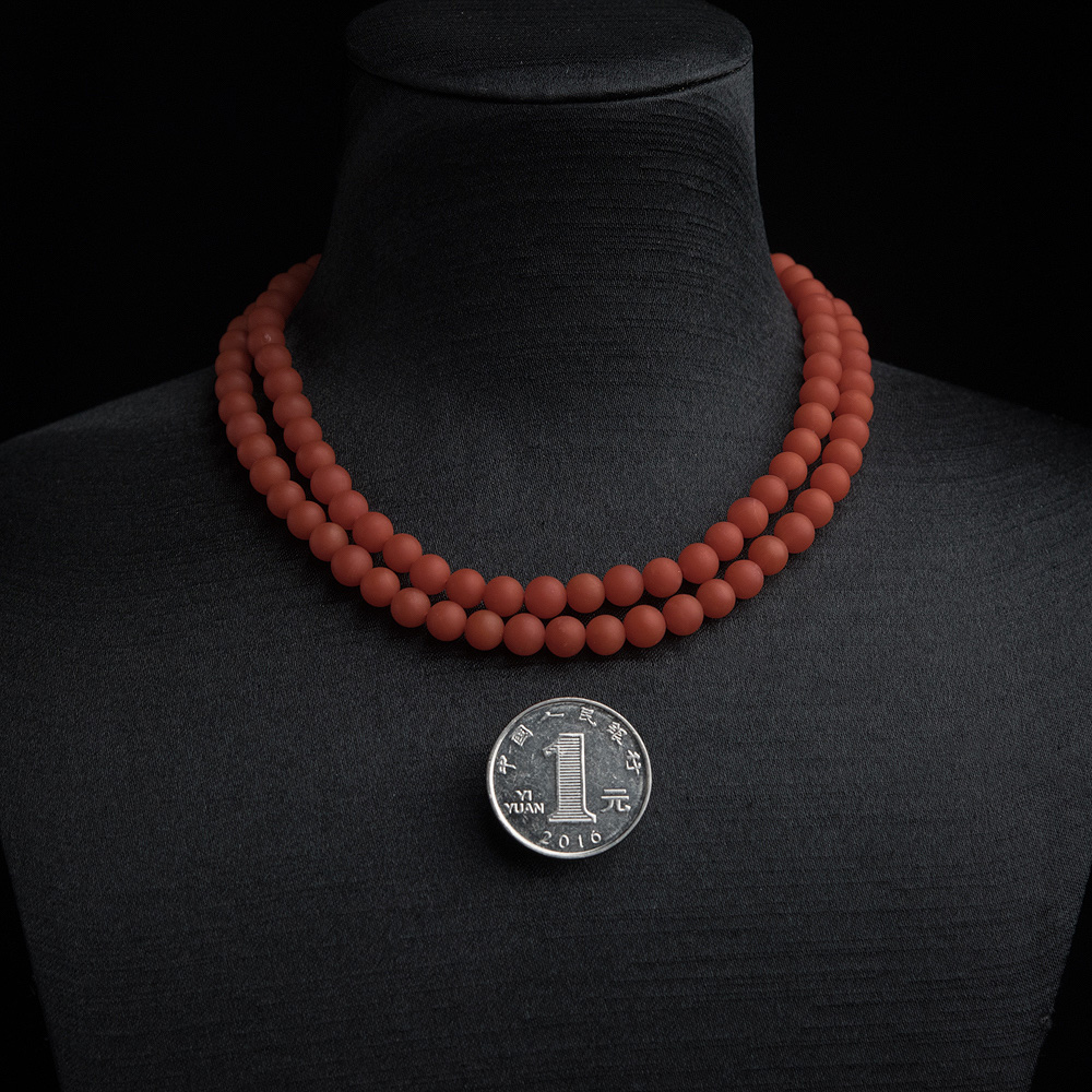 保山天然南红108佛珠-红掌柜