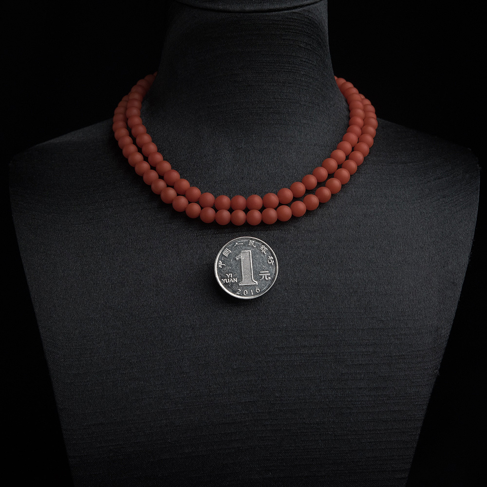 天然南红佛珠-红掌柜