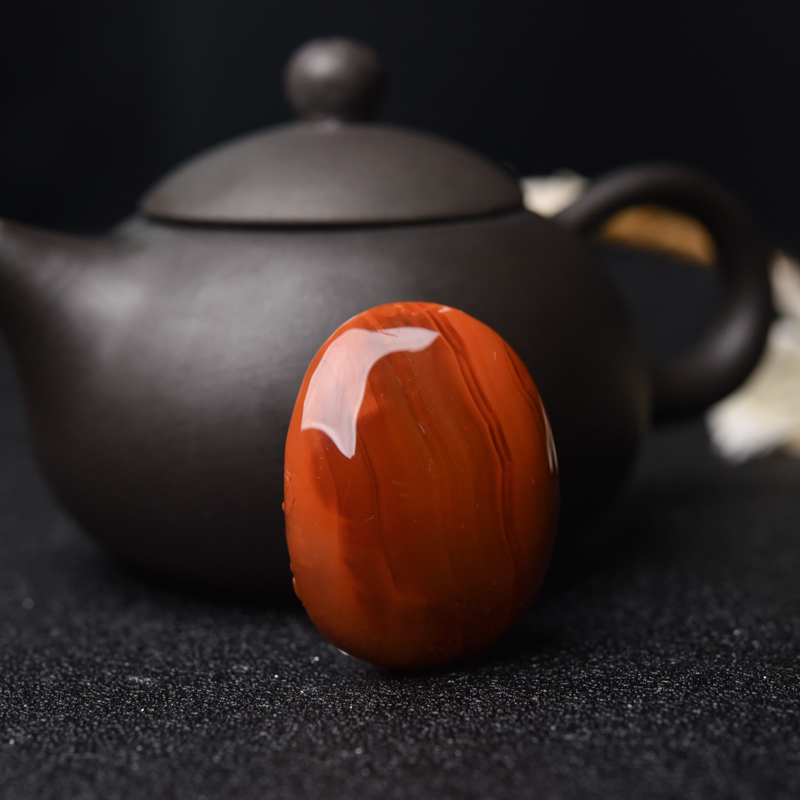 天然南红蝶恋花吊坠-红掌柜