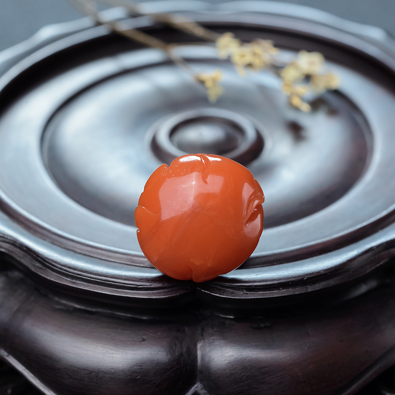 樱桃红南红牡丹花-红掌柜