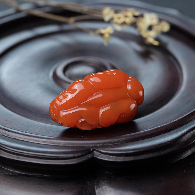 柿子红南红貔貅-红掌柜