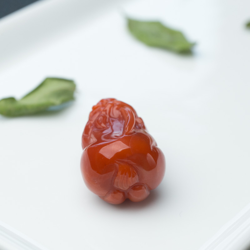 川料天然南红貔貅吊坠-红掌柜