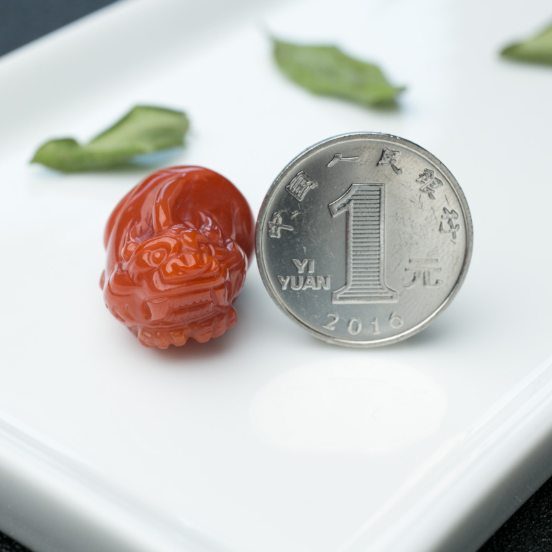 柿子红南红吊坠-红掌柜