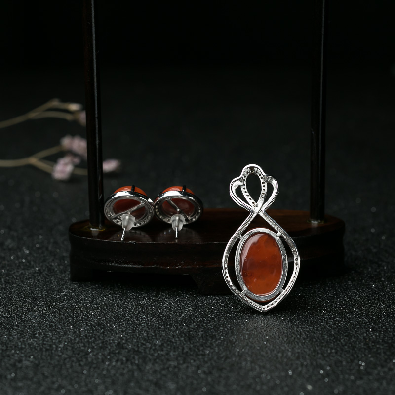 柿子红南红套装-红掌柜