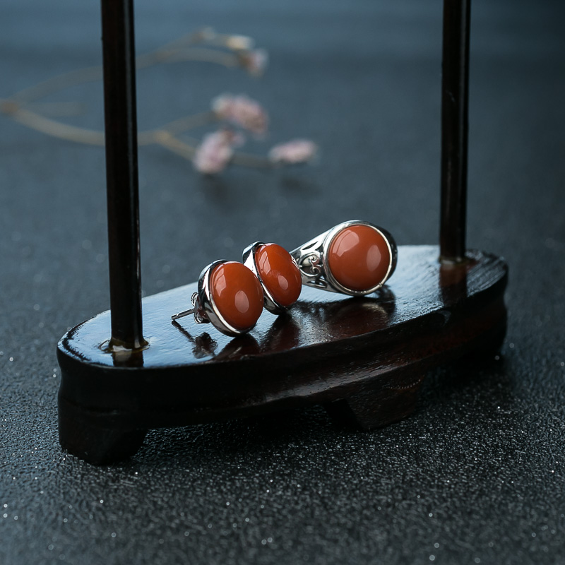 柿子红南红套装-红掌柜