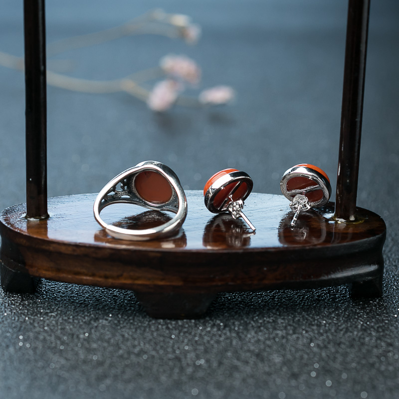 银镶南红套装-红掌柜