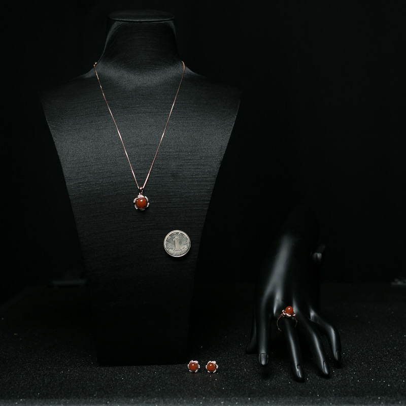 四川天然南红套装-红掌柜