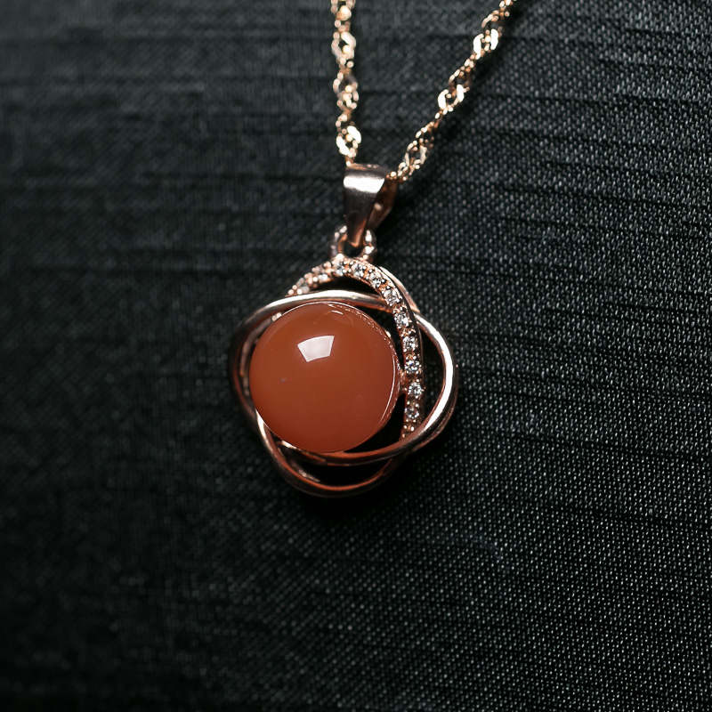 天然南红套装-红掌柜