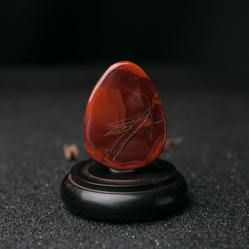 四川南红牡丹花吊坠-红掌柜