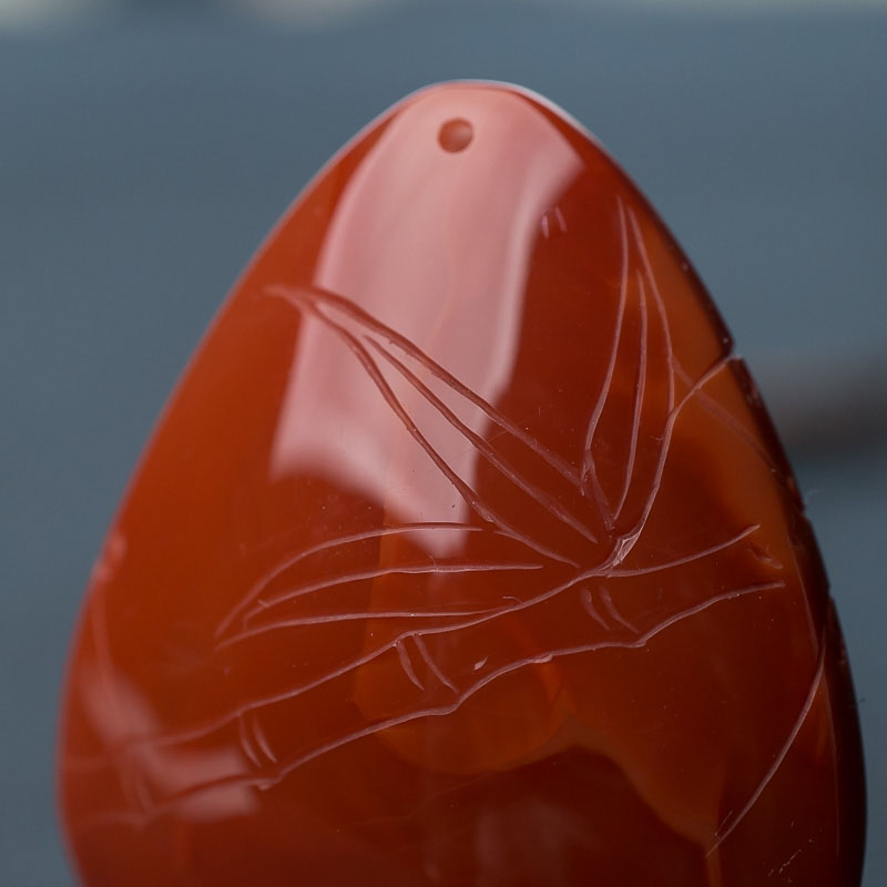 四川天然南红一品清廉吊坠-红掌柜