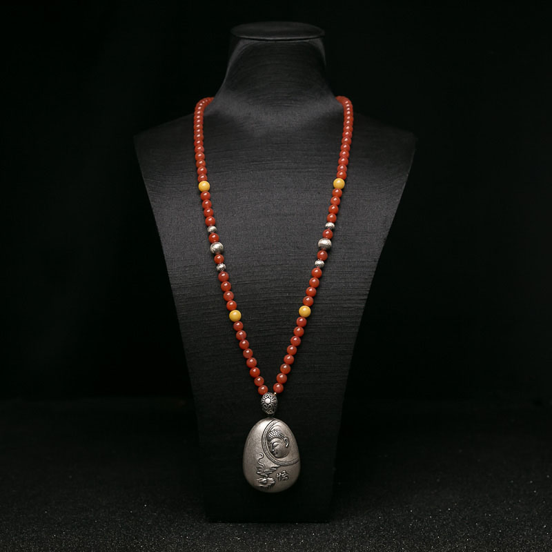 6.5mm樱桃红南红项链-红掌柜