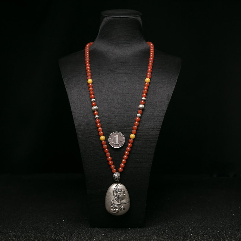 6.5mm樱桃红南红项链-红掌柜