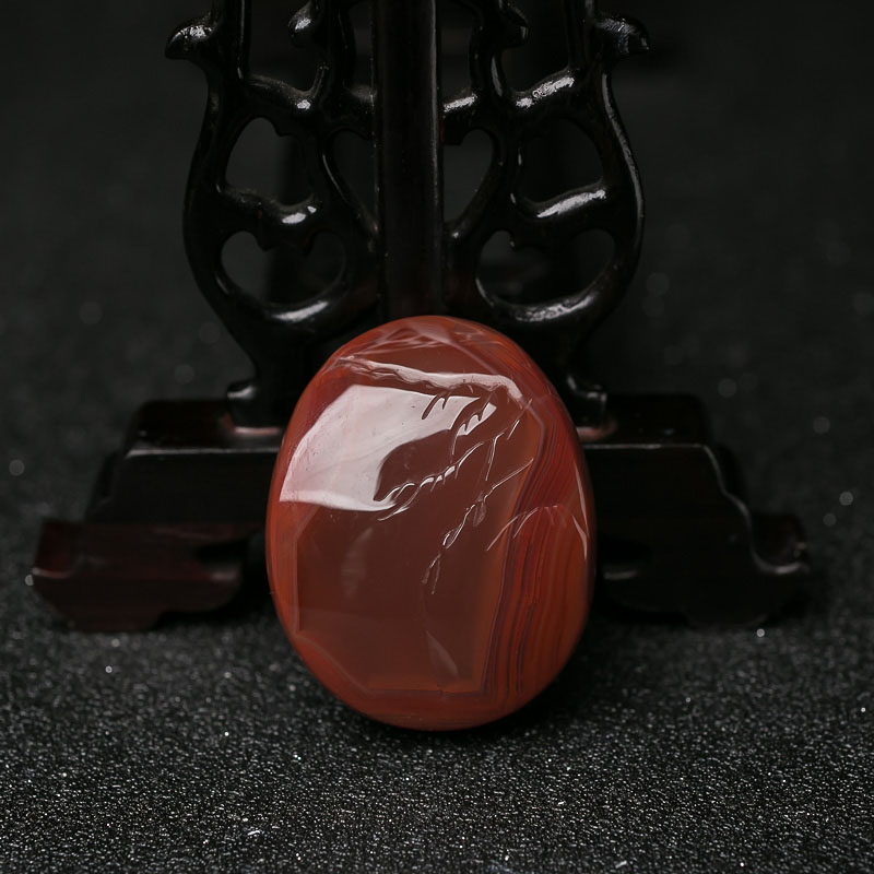 四川天然南红悟道吊坠-红掌柜