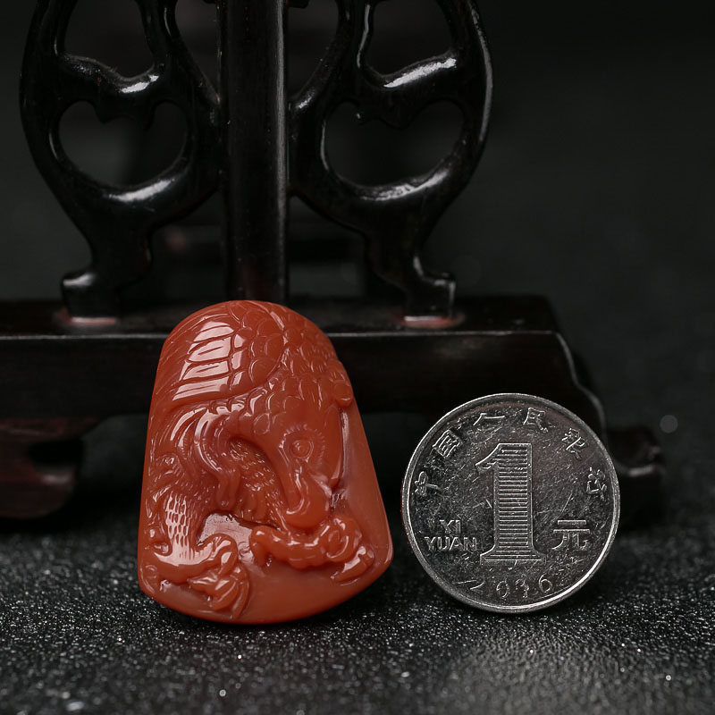 柿子红南红吊坠-红掌柜