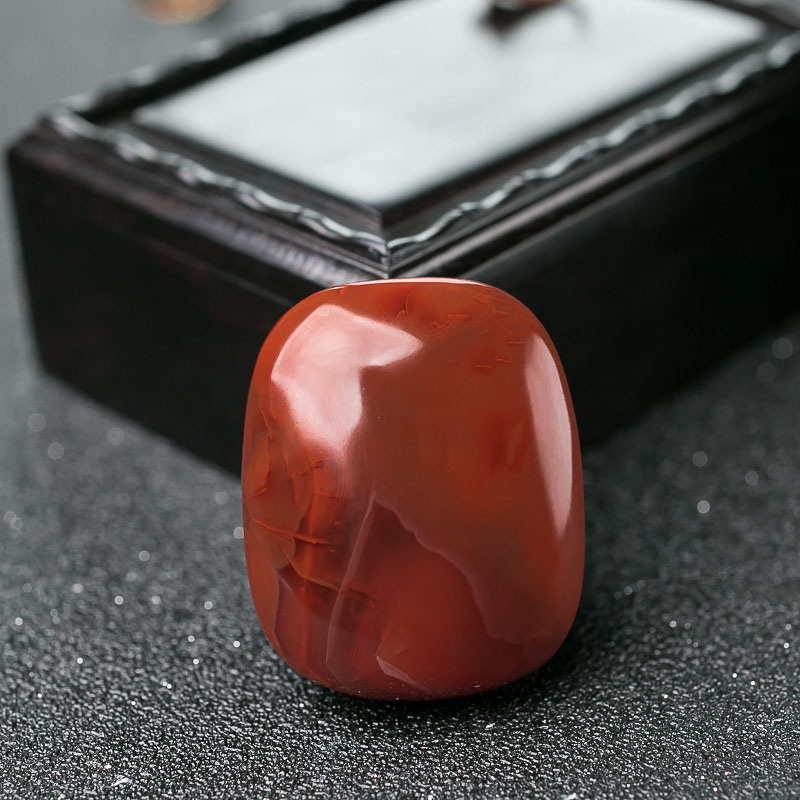 四川天然南红随形吊坠-红掌柜