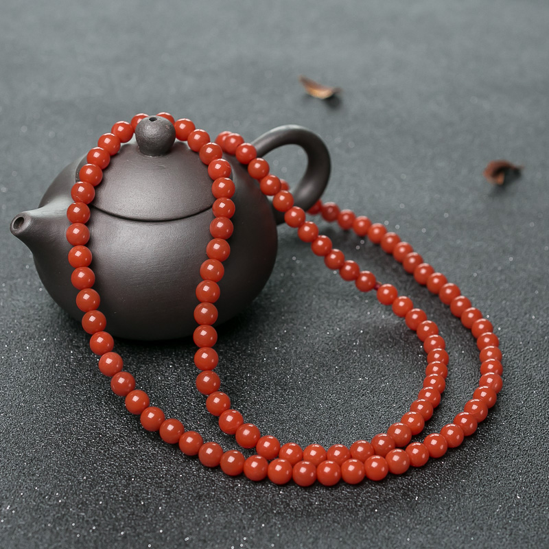 南红108佛珠-红掌柜