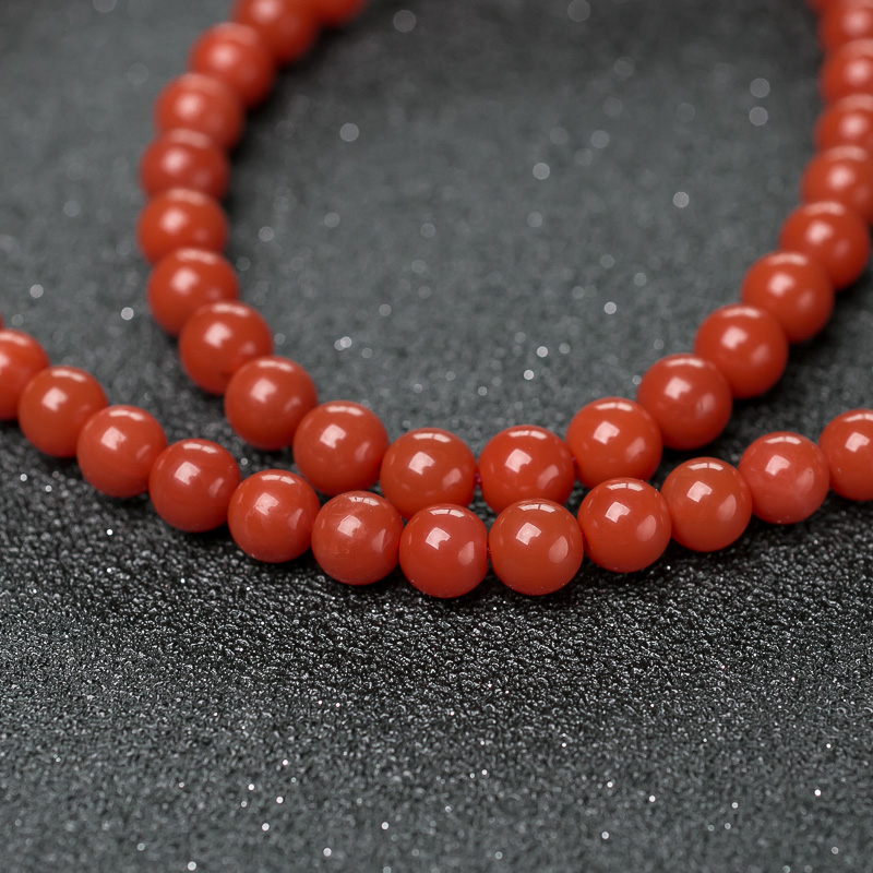 天然南红佛珠-红掌柜