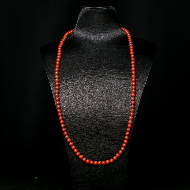 保山天然柿子红南红108佛珠-红掌柜