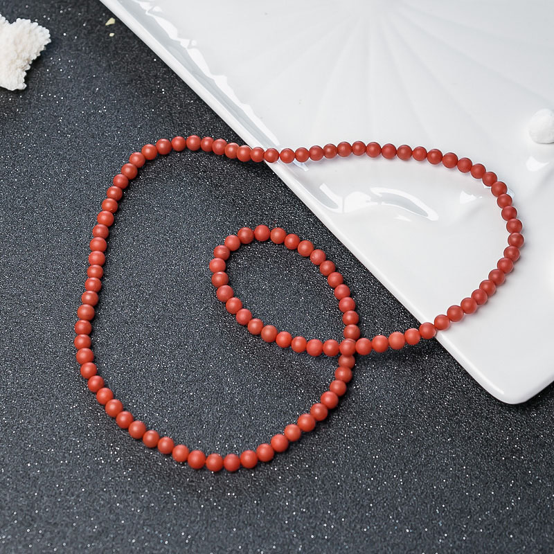 保山柿子红南红108佛珠-红掌柜