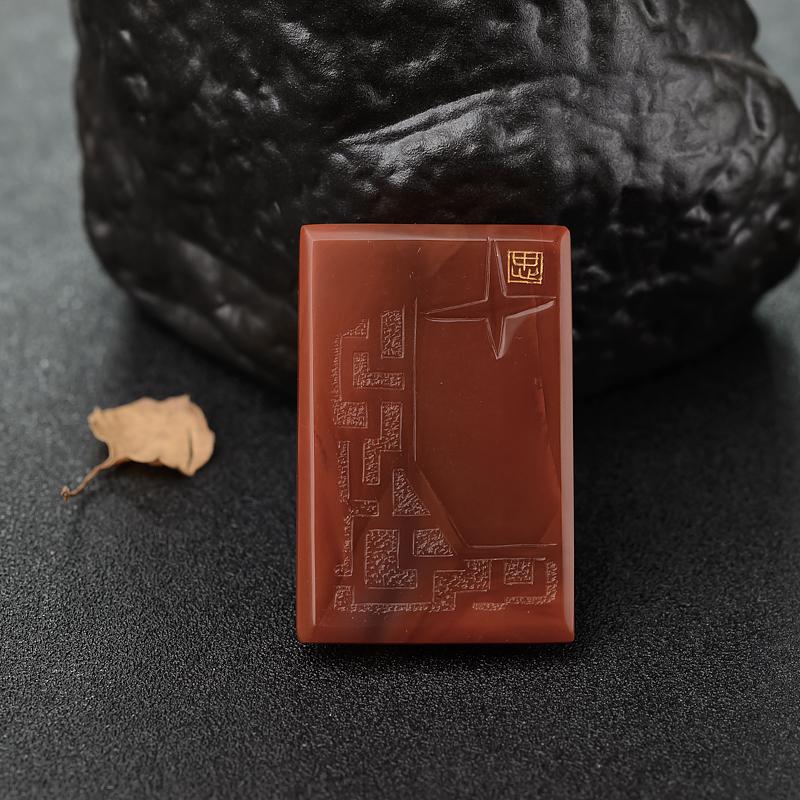 川料天然南红一心向佛吊坠-红掌柜