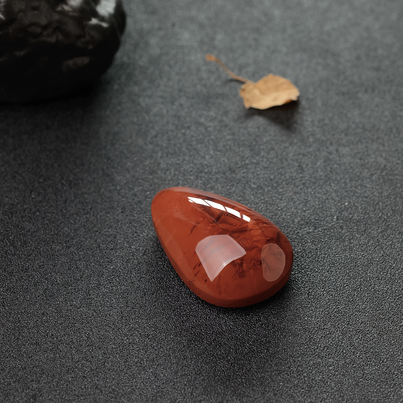 川料天然火焰纹红南红吊坠-红掌柜