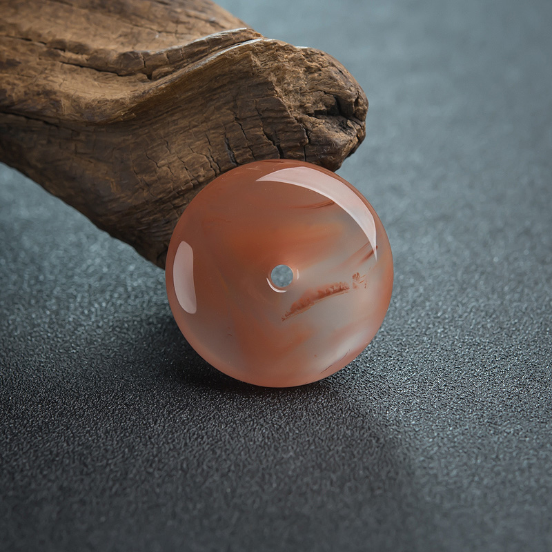 天然南红平安扣吊坠-红掌柜