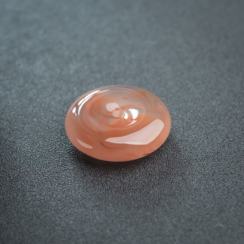 四川凉山冰飘料南红平安扣吊坠-红掌柜