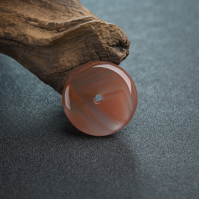 四川南红平安扣吊坠-红掌柜