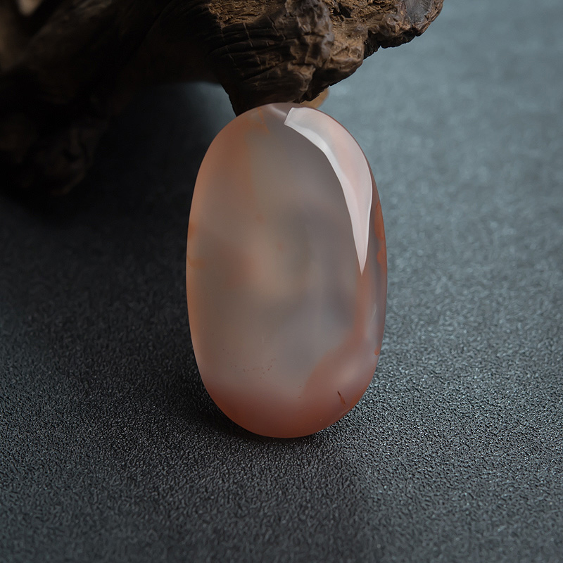 四川凉山冰飘料南红不听童子吊坠-红掌柜