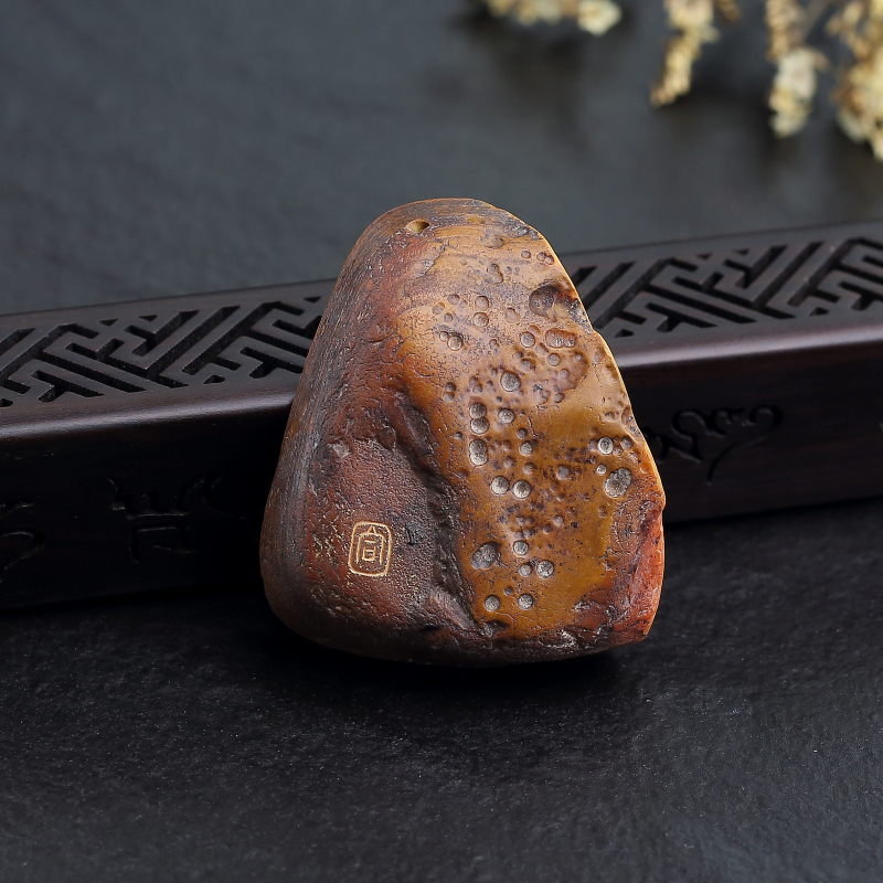 天然铁皮南红一心向佛吊坠-红掌柜