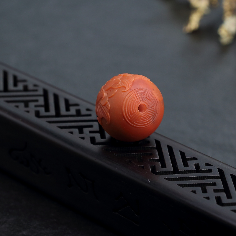 柿子红南红圆珠-红掌柜