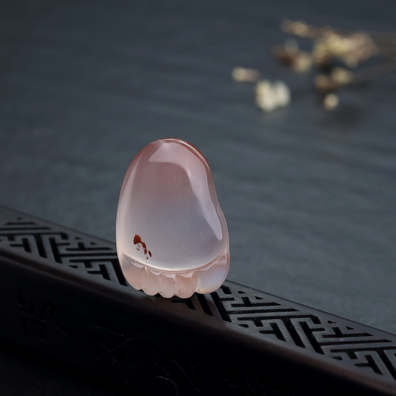 川料天然南红知足常乐吊坠-红掌柜