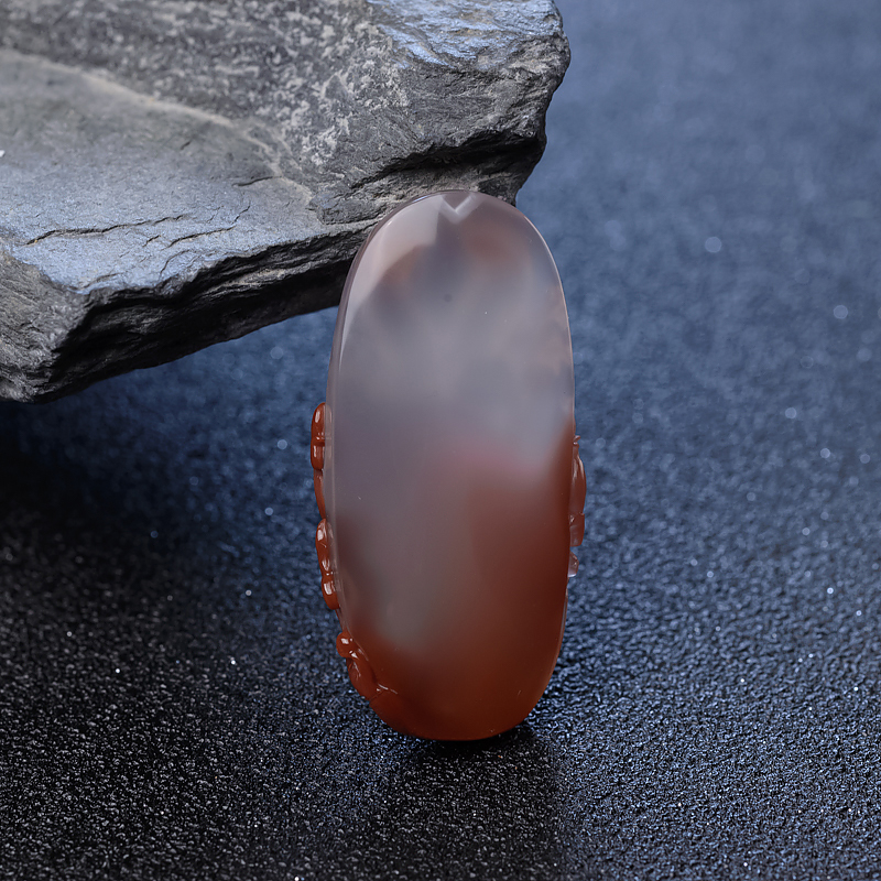 川料天然冰飘料南红吊坠-红掌柜