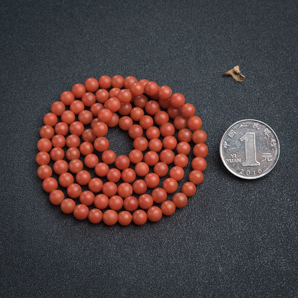 云南保山南红珠链-红掌柜