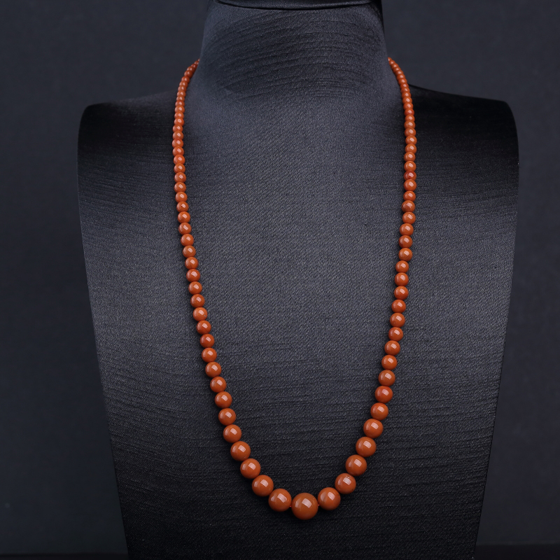 川料天然柿子红南红塔链-红掌柜