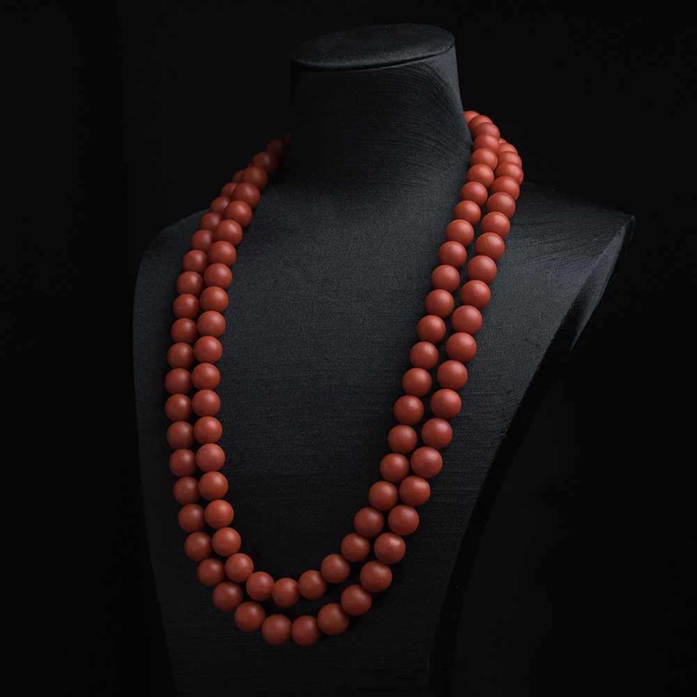 柿子红南红108佛珠-红掌柜